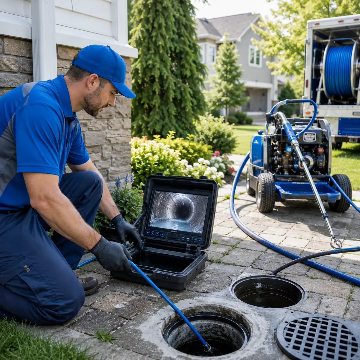 Outdoor drain cleaning professionals serving East Springfield, PA
